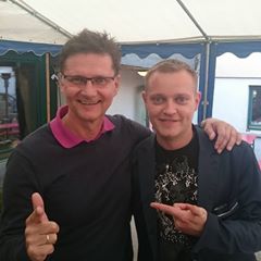 Foto André Prager mit Exklusivkünstler Frank Lukas